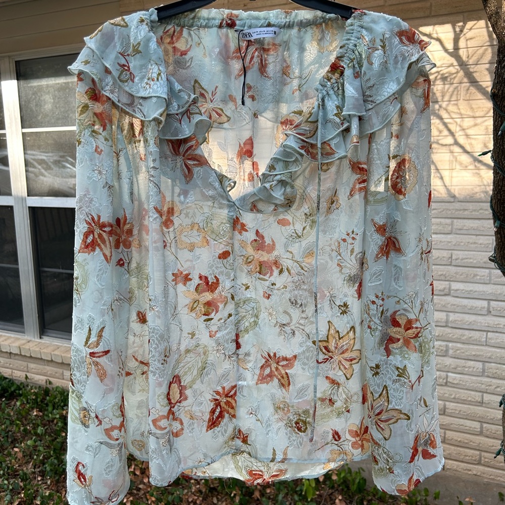 Zara floral top